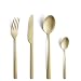 Produktbild Amefa Besteckset MANILLE 16-teilig | Champagner | PVD Beschichtung| Edelstahl rostfrei | Besteck Set für 4 Personen | Klingenstahl 13/0, Edelstahl 18/0 | Mit Messer, Gabel, Löffel & Kaffeelöffel