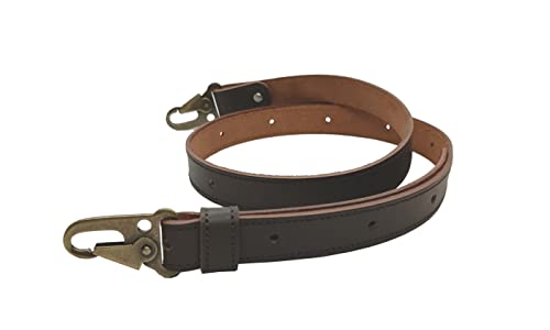 Calyx Rifle Gun Sling Buffalo Hide Leather With Mil-Spec Hooks, Durable Gun Strap, Metal Hardware 1" Wide (Brown (Brown Stitch)) #TOP5