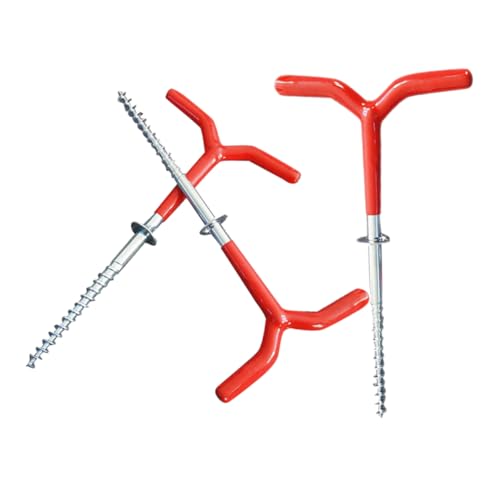 Happyyami 3Pcs Heavy Duty Tent Pegs Spiral Drill Anchors for Outdoor Camping Hiking Fishing Durable Ice Anchor Tool for Secure Shelter Support