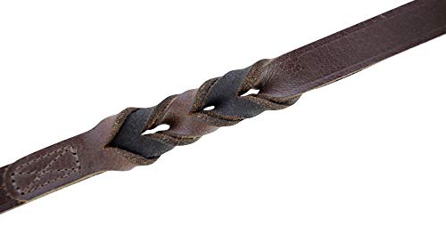 GOLEYGO Hundeleine Vegas, Schwarz, Echtes Leder, Größe M 1,05-1,65m, Sicherer Magnetverschluss, Inkl. Adapter-Pin, Hundeleine für kleine Hunde bis 60kg, Maximale Belastung 200kg