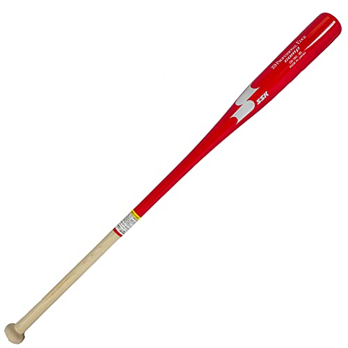 SSK Z9 Professional Edge Comp Coaches Wood Fungo Bat 33\" 35\" 37\" - Baseball & Softball – 22+ Colors - 60 Day Warranty (35\", Natural/Red/White)