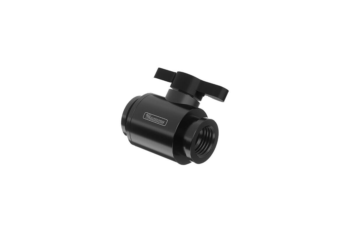 Barrow Mini Water Stop Valve - Black Main Body + Classic Black Aluminum Handle