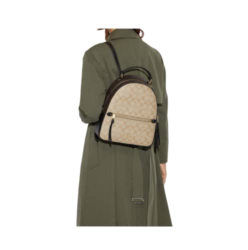 Coach Women's Jordyn Backpack (Blocked Signature Canvas - Light Khaki - Brown Multi) #TOP4