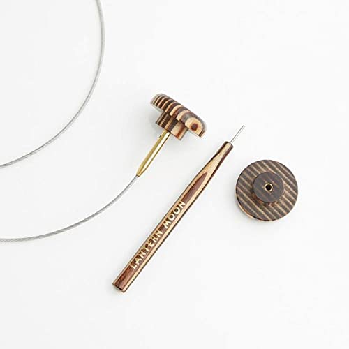 Lantern Moon Swivel Interchangeable Cords, Set Of 2, 2 Wooden End Caps And 1 Tightening Tool (16" / 40 Cm) #TOP2