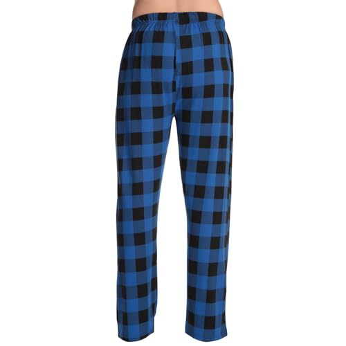 Plaid Pajama Pants Men Baggy Comfy Thermal Elastic Wasit Flannel Pajamas Cotton Relaxed Fit Pj Pants with Pockets3