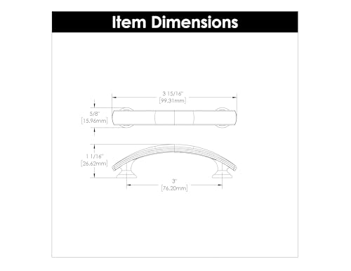 Poignée de meuble chromée Hickory Hardware P2143-CH American Diner 76mm