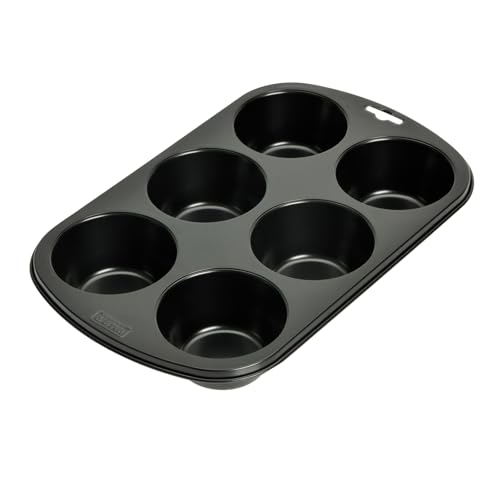 Original Kaiser Inspiration Muffinform für 6 Muffins, Muffin Backblech 29 x 18 cm, antihaftbeschichtet, Standardgröße, Cupcake Formen, Schwarz