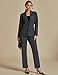 luvamia Women's Two Piece Sets Pants Suits Dressy Business Casual Outfits Professional Blazer Pantsuits Set Work Office Charcoal Small Fits US 4-6