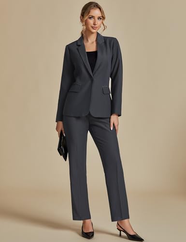 Image of luvamia Women's Two Piece Sets Pants Suits Dressy Business Casual Outfits Professional Blazer Pantsuits Set Work Office