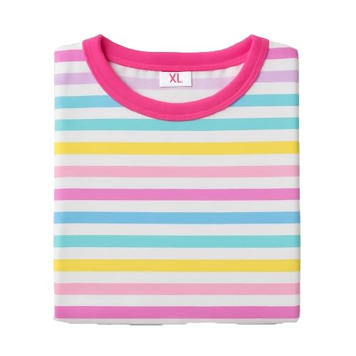 Image of Children's Striped Cotton T-Shirt, Classic Design, Multiple Colors, Age 1-7