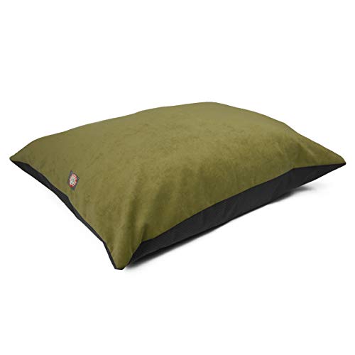 Image of Majestic Pet Rectangle Medium Dog Bed - Washable Non Slip Comfy Crate Kennel Bed - Super Value Pillow - Medium Breed 35 x 28 Inch - Villa Fern