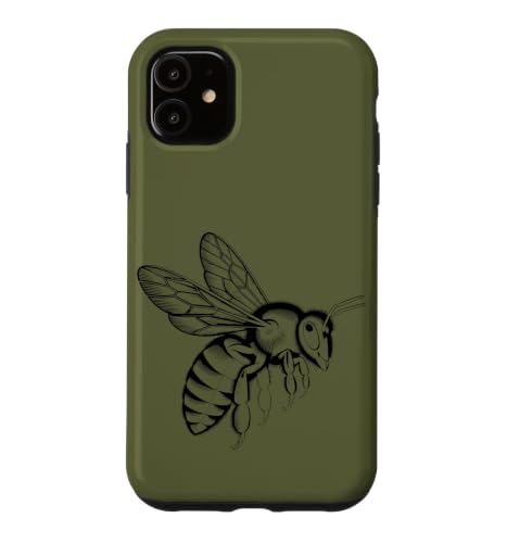 �~�j�}���ȃn�`�̉�U�w�I���C���C���X�g �͂��݂� �X�}�z�P�[�X iPhone 11 �p