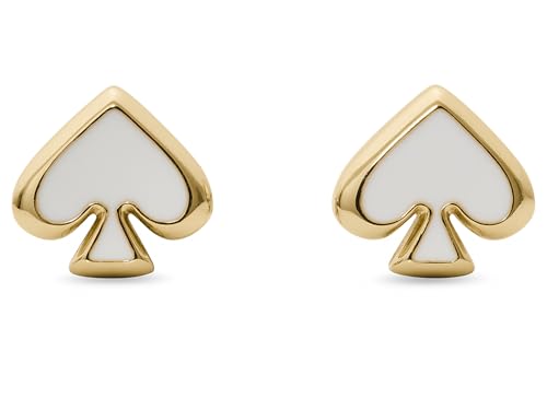 kate spade new york Everyday Spade Enamel Studs, White Enamel, One Size