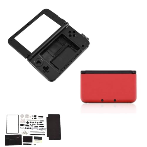 Image of Full Housing Case, Cover Shell Repair Parts Complete Fix Replacement Kit for 3DS XL(red)