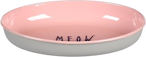 Flamingo FEEDING AND DRINKING BOWL CAT NELL STAINLESS STEEL PINK OVAL 275ML 16,5x11,5x3CM