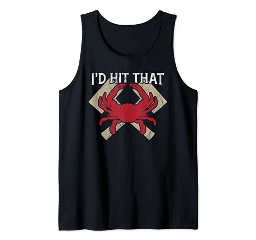 I d hit That Funny Crab Seafood Lovers Camiseta sin Mangas