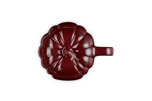 Image of Le Creuset Stoneware Pumpkin Mug with Lid, 14 oz., Garnet