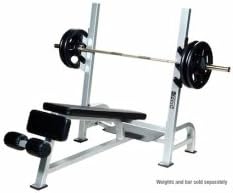 212 Main Olympic Decline Bench with Gun Racks, White