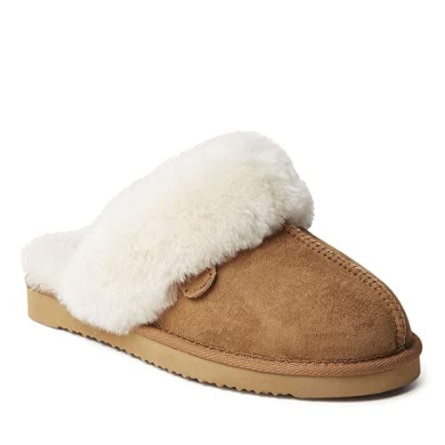 Dearfoams Women's Fireside Sydney Indoor/Outdoor Water Resistant Genuine Shearling Scuff