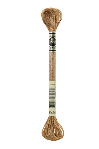 DMC 317W-E436 Light Effects Polyster Embroidery Floss, 8.7-Yard, Golden Oak