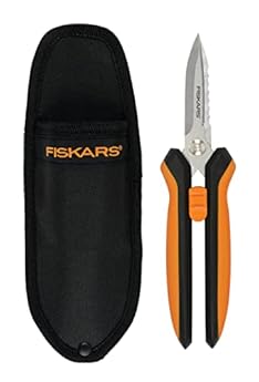 Foto di FISKARS Forbici Multiuso da Giardinaggio, Lunghezza: 20,6 cm, Lame in Acciaio Inossidabile e Impugnatura in Plastica, Nero/Arancione, Solid, SP-320, 1063328