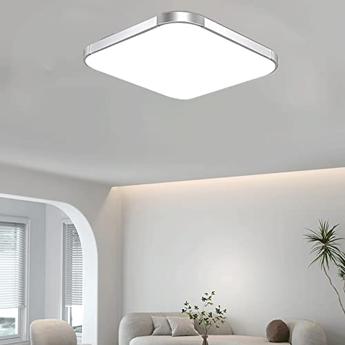 Plafonnier LED moderne applique murale carrée aluminium chrome, éclairage dimmable - 8