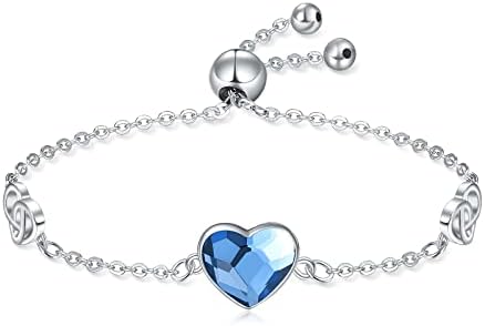 TANGPOET Silver Infinity Friendship Bracelets Tree of Life Bracelet Women Bracelet 925 Sterling Silver Adjustable Chain for Best Friends,Sister,Daughter,Mum