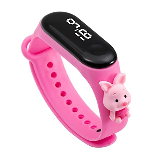 STORESY Multicolor Cartoon Character Waterproof Touch Button Silicone Smart Digital LED Band Bracelet/Watch For Kids Boys and Girls Pink (B0B2Q1FKZM) Amazon Price History, Amazon Price Tracker
