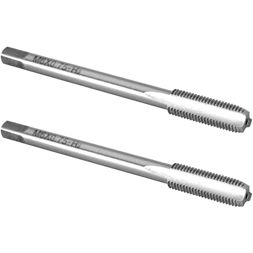 Burkit 2pcs M6 X 0.75 Rosca de rosca para mano derecha, HSS M6 x 0.75 Recto Recto de Macho Cover