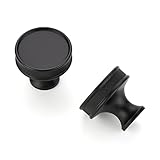 Ravinte 30 Pack 1-1/5'(30mm) Matte Black Cabinet Knobs Knurled Dresser Drawer knobs Kitchen Cupboard Handles for Cabinet Hardware