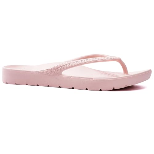 Image of Flip Flops for Women and Men with Arch Support Comfortable Recovery Slide Sandals Slip Resistant Shower Shoes Walking Thong Sandals Lightweight and Soft Footbed Slides Flip Flops