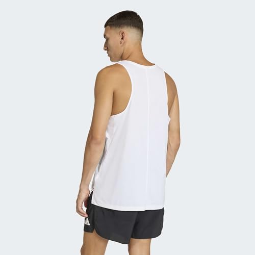 adidas Herren Adi365 Running Climacool Iconic Tank Shirt, White, S – Ansicht 3