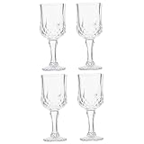 Toyvian 4 piezas Copas de Vino sin de Vidrio Transparente Elegantes Copas de Cóctel Pequeñas para Hogar y Hotel para Vino y Bebidas Variadas