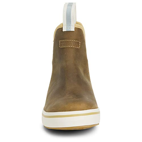 Image of XTRATUF Women's Leather Ankle Deck Boot, Color: Taupe /Scales, Size: 6 (XWAL-901-TAN-060)