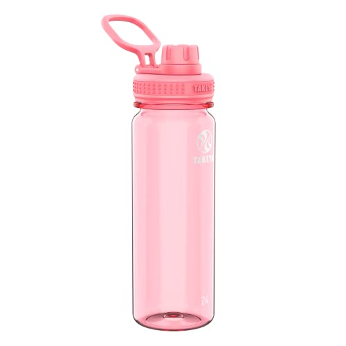Image of Takeya Tritan Sport Water Bottle with Spout Lid - BPA-Free & Dishwasher-Safe Water Bottle - Reusable Bottle with Lid Handle - Simple Leak-Proof Water Bottle - 24 oz, Flutter Pink