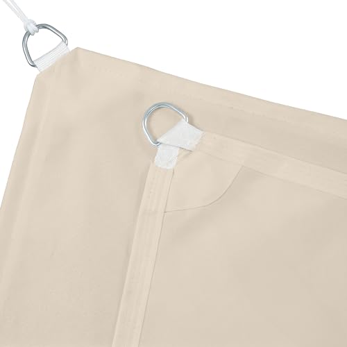 Voile d’ombrage rectangle 3x4m Relaxdays beige toile imperméable - 7