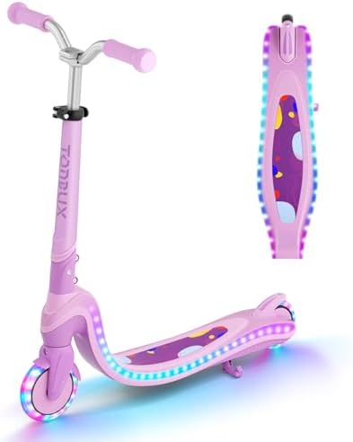 Tonbux Scooter for Kids with Light-Up Wheels & Deck, Adjustable H...