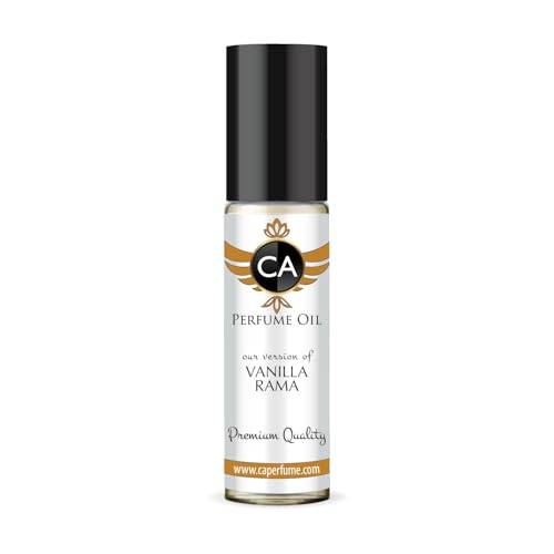 CA Perfume Impression of Vanilla Rama Unisex Fragrance Oil Amber Vanilla Scent Long Lasting Perfumes for Women &amp; Men Travel Size TSA Ready Mini Parfum Body Oil Roll-on 0.33 Fl Oz 10ml