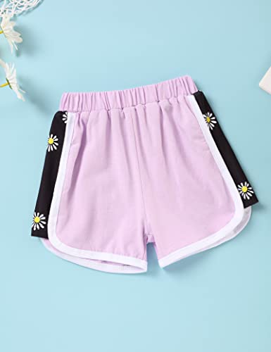 Image of Hipea Toddler Baby Girl Outfits Flower Tops Sleeveless Vest Shorts Headband Summer Clothes Set