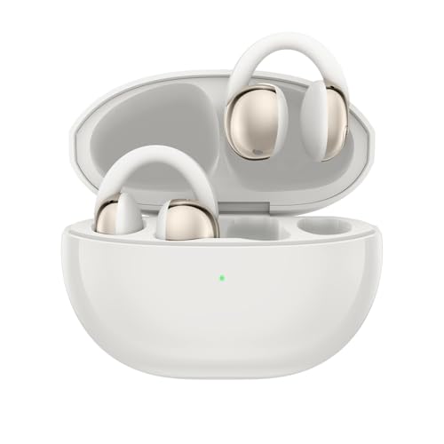 TCL CrystalClip, Clip-on-Design, Bassverstärkung, 3D-Raumklang, Bis zu 36 Stunden Wiedergabe, Mondweiß