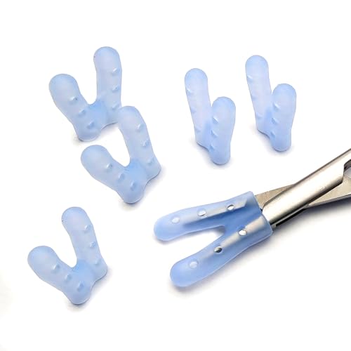 100PCS Surgical Instruments Protective Caps,Hemostat Tip Cap,Double Microforceps Tip Cap,Prevents Wear and Tear of Surgical Instruments,Avoiding Scratches from Instruments(2.78x20mm)
