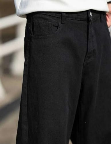 JAAR FASHION Oversized Jeans for Men, Black, 30, Regular - Image 5