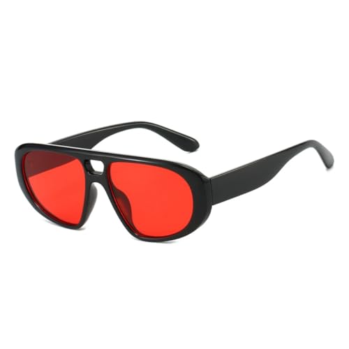 Lunettes de soleil rétro punk pour homme et femme avec verres tendances bleu et rouge