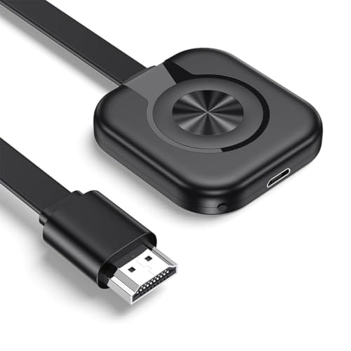 Wireless Miracast Dongle,4K Receptor HDMI Inalámbrico 2.4G,Adaptador WiFi Display 1080P Compatible con Phone/iPad/Android/iOS para TV/Monitor/Proyector, Soporta Miracast, DLNA, Airplay