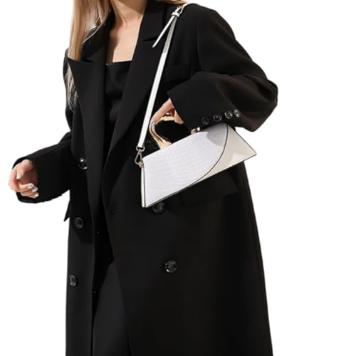 Image of Women Vegan Leather Evening Handbag Crocodile Pattern Handle Clutch Purse Cross Body Envelope Bag