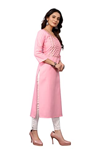 Image of PERFECTBLUE Women's Embroidery Rayon Kurti (Kurti-VRK101 Variation)