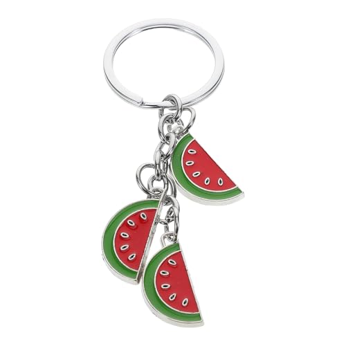 Didiseaon Llavero de Metal Duradero con Mini Colgante de Sandía Diseño Compacto y Adorable para Mujer Accesorio Decorativo para Llaves de Coche y Bolso Regalo Personalizado para Niñas