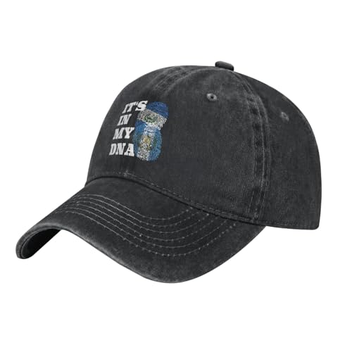 KWQDOZF Le Guatemala et Le Salvador sont dans ma Casquette de Baseball pour Hommes et Femmes, Vintage, Denim délavé, Coton, réglable,