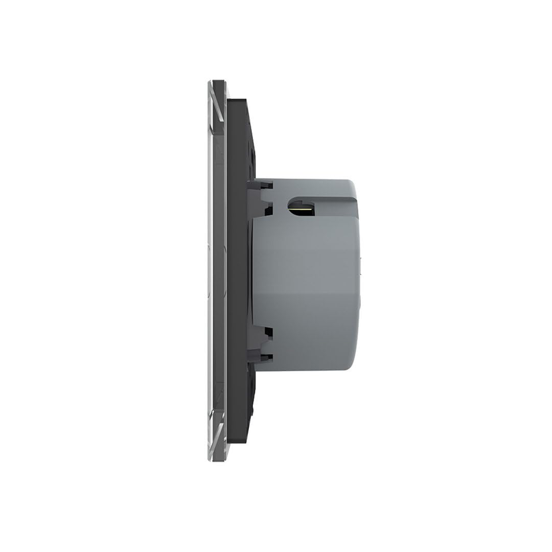 Livolo Touch Wand Serien Schalter Doppel Taster zweifach Lichtschalter UP Serienlichtschalter Trockenkontaktrelais für Haus-Automation mit Glasblende Relais 702IH (Livolo Smarter Serientaster Grau)