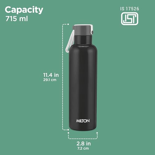 Milton Felice 900 715ml Black Water Bottle - Image 8